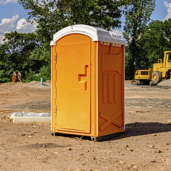 how often are the portable restrooms cleaned and serviced during a rental period in Wadley Alabama